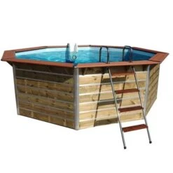 Piscine Bois Cleofas 460x460x129cm -Mobilier De Jardin Soldes piscine bois cleofas 460x460x129cm 3760191933750 21433