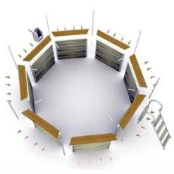 Piscine Bois Cleofas 460x460x129cm -Mobilier De Jardin Soldes piscine bois cleofas 460x460x129cm 3760191933750 21434