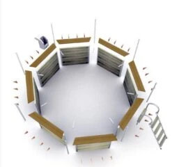 Piscine Bois Flores 460x460x129cm -Mobilier De Jardin Soldes piscine bois flores 460x460x129cm 3760191933057 103233