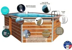 Piscine Bois Fugua 590x420x129cm -Mobilier De Jardin Soldes piscine bois fugua 590x420x129cm 3760191934054 397458