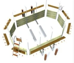 Piscine Bois Imbros 890x420x129cm -Mobilier De Jardin Soldes piscine bois imbros 890x420x129cm 103293