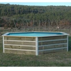 Piscine Bois Jolo 350x295x76cm -Mobilier De Jardin Soldes piscine bois jolo 350x295x76cm 3760191932913 20933