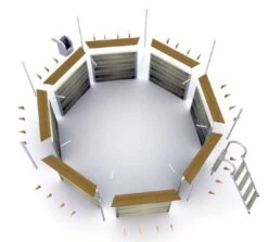 Piscine Bois Leyte 460x460x111cm -Mobilier De Jardin Soldes piscine bois leyte 460x460x111cm 3760191932968 103252