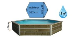 Piscine Bois Masbate 350x295x58cm -Mobilier De Jardin Soldes piscine bois masbate 350x295x58cm 3760191932890 397345