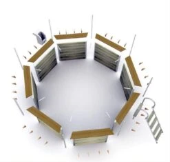 Piscine Bois Naxos 460x460x147cm -Mobilier De Jardin Soldes piscine bois naxos 460x460x147cm 3760191933101 103237