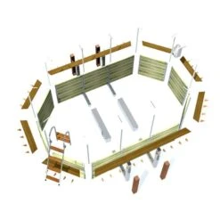 Piscine Bois Siayan 730x420x129cm -Mobilier De Jardin Soldes piscine bois siayan 730x420x129cm 3760191933033 22830