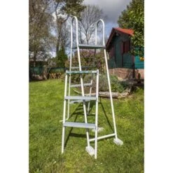 Piscine - GRE - Rond - Ø3,70 M X H1,32 M - En Acier - Filtration A Sable - Gris Anthracite -Mobilier De Jardin Soldes piscine gre rond 3 70 m x h1 32 m en acier filtration a sable gris anthracite 8412081314525 738123