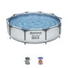Piscine Hors-sol Tubulaire Bestway Steel Pro Max 305x76 Cm Épurateur A Cartouche De 1 249 L/H