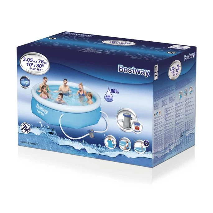 Bestway Piscine Ronde Gonflable Fast 305x76cm 6 Bestway Piscine Ronde Gonflable Fast 305x76cm – Image 6