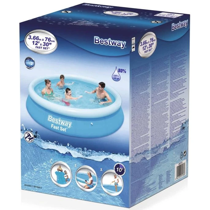 Piscine Ronde Gonflable Fast Bestway 305x76cm 3 Piscine Ronde Gonflable Fast Bestway 305x76cm – Image 3