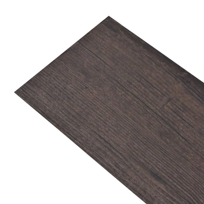 Planche De Plancher PVC Autoadhésif 5,21 M² 2 Mm Marron Foncé 7 Planche De Plancher PVC Autoadhésif 5,21 M² 2 Mm Marron Foncé – Image 7