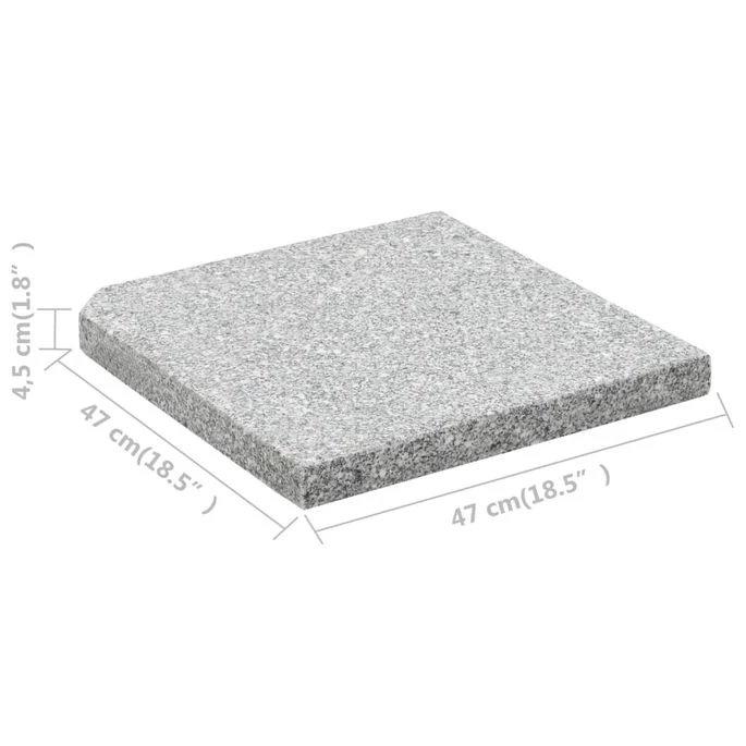 Plaque De Poids Carrée Pour Parasol Granit 25 Kg Gris 6 Plaque De Poids Carrée Pour Parasol Granit 25 Kg Gris – Image 6