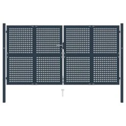Portail De Clôture Anthracite 306x250 Cm Acier