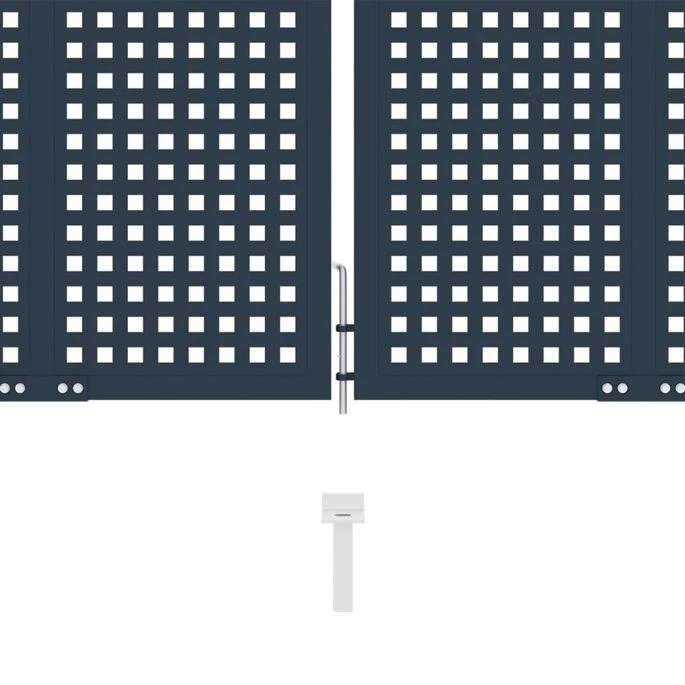 Portail De Clôture Anthracite 404x200 Cm Acier 4 Portail De Clôture Anthracite 404x200 Cm Acier – Image 4