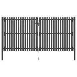 Portail De Clôture De Jardin Acier 4x2,25 M Anthracite