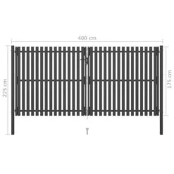 Portail De Clôture De Jardin Acier 4x2,25 M Anthracite 9 Portail De Clôture De Jardin Acier 4x2,25 M Anthracite -Mobilier De Jardin Soldes portail de cloture de jardin acier 4x2 25 m anthracite 3666722603683 1270403