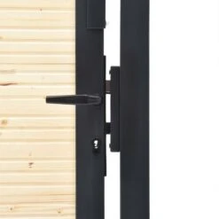 Portail De Clôture En Acier Et Bois D'épicéa 107x200 Cm -Mobilier De Jardin Soldes portail de cloture en acier et bois d epicea 107x200 cm 8720286055502 1347207