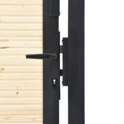Portail De Clôture En Acier Et Bois D'épicéa 408x125 Cm -Mobilier De Jardin Soldes portail de cloture en acier et bois d epicea 408x125 cm 8720286055595 1189079