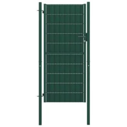 Portail De Clôture PVC Et Acier 100x204 Cm Vert