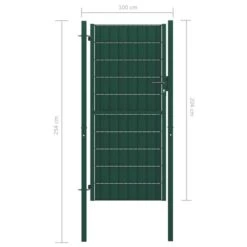 Portail De Clôture PVC Et Acier 100x204 Cm Vert -Mobilier De Jardin Soldes portail de cloture pvc et acier 100x204 cm vert 3666722204781 1163519