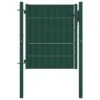 Portail De Clôture PVC Et Acier 100x81 Cm Vert