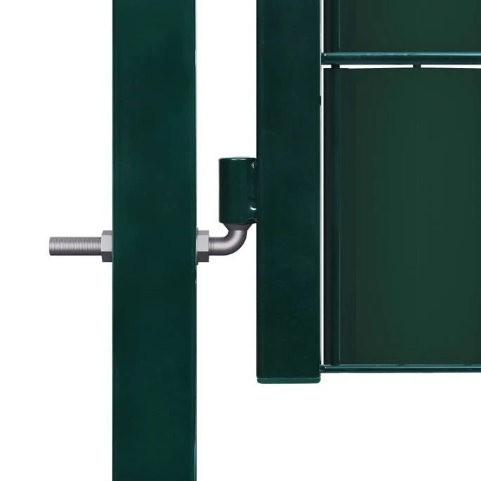 Portail De Clôture PVC Et Acier 100x81 Cm Vert 3 Portail De Clôture PVC Et Acier 100x81 Cm Vert – Image 3