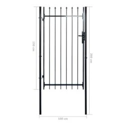Portail De Clôture Simple Avec Haut De Lance 100 X 150 Cm 13 Portail De Clôture Simple Avec Haut De Lance 100 X 150 Cm -Mobilier De Jardin Soldes portail de cloture simple avec haut de lance 100 x 150 cm 8718475895251 1269574