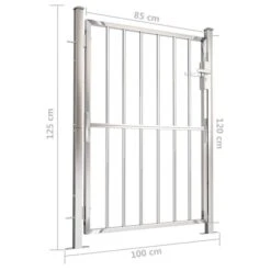 Portail De Jardin 100x125 Cm Acier Inoxydable 2 -Mobilier De Jardin Soldes portail de jardin 100x125 cm acier inoxydable 3666722152600 1255984