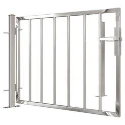 Portail De Jardin 100x75 Cm Acier Inoxydable -Mobilier De Jardin Soldes portail de jardin 100x75 cm acier inoxydable 3666722119603 1365007