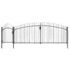 Portail De Jardin Acier 1,75 X 5 M Noir