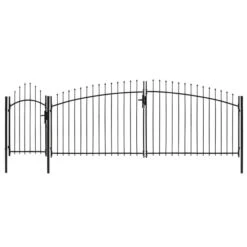 Portail De Jardin Acier 1,75 X 5 M Noir