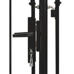 Portail De Jardin Acier 1,75 X 5 M Noir -Mobilier De Jardin Soldes portail de jardin acier 1 75 x 5 m noir 8718475625612 1269887