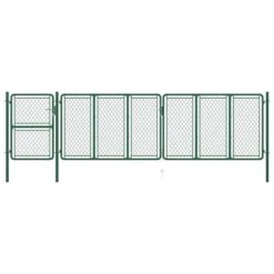 Portail De Jardin Acier 125x495 Cm Vert