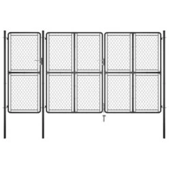 Portail De Jardin Acier 150x395 Cm Anthracite