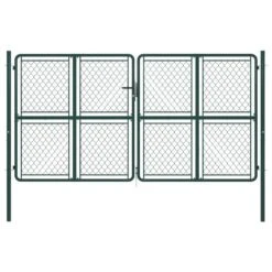Portail De Jardin Acier 300 X 150 Cm Vert