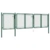 Portail De Jardin Acier 75x395 Cm Vert