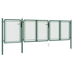 Portail De Jardin Acier 75x395 Cm Vert