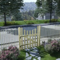 Portail De Jardin Pin Imprégné 100 X 120 Cm