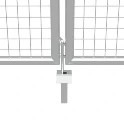 Porte De Jardin Acier Galvanisé 415x225 Cm Argenté -Mobilier De Jardin Soldes porte de jardin acier galvanise 415x225 cm argente 3666722200813 1168269