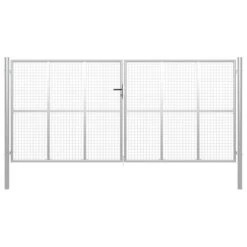 Porte De Jardin Acier Galvanisé 415x250 Cm Argenté