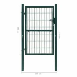 Portillon 2D (simple) Vert 106x230 Cm 13 Portillon 2D (simple) Vert 106x230 Cm -Mobilier De Jardin Soldes portillon 2d simple vert 106x230 cm 3666722205511 1162817