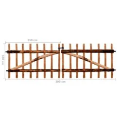 Portillon Double De Clôture Bois Noisetier Imprégné 300x100 Cm -Mobilier De Jardin Soldes portillon double de cloture bois noisetier impregne 300x100 cm 8718475575870 1168394