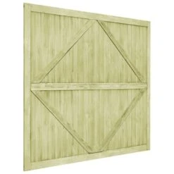 Portillons De Jardin 2 Pcs Bois De Pin Imprégné 400x200 Cm -Mobilier De Jardin Soldes portillons de jardin 2 pcs bois de pin impregne 400x200 cm 8718475711070 1373871