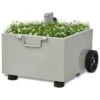 Pot De Plantes Et Support De Parasol D'extérieur 2-en-1 Gris