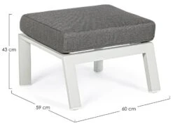 Pouf De Jardin Carré Aluminium Blanc Et Gris Keman L 60 Cm -Mobilier De Jardin Soldes pouf de jardin carre aluminium blanc et gris keman l 60 cm 3666722592307 1391468