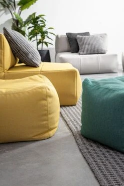 Pouf De Jardin En Tissu Olefin Jaune Sady -Mobilier De Jardin Soldes pouf de jardin en tissu olefin jaune sady 3666722592277 1391690