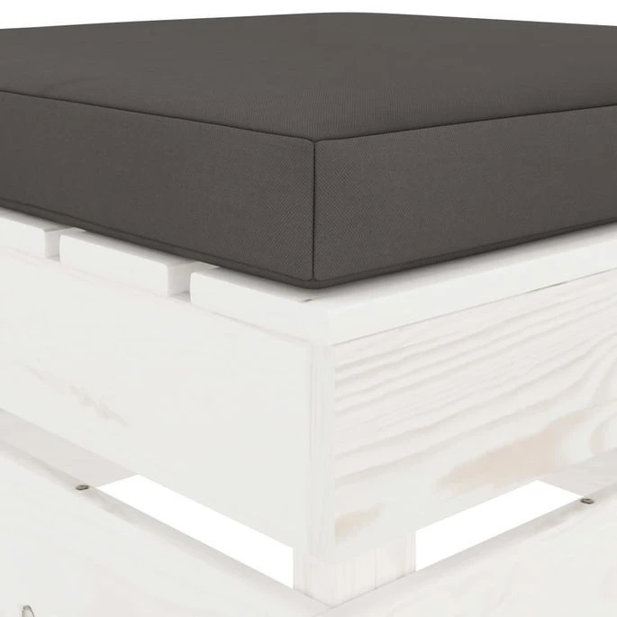 Repose-pied Palette De Jardin Avec Coussin Anthracite Bois 3 Repose-pied Palette De Jardin Avec Coussin Anthracite Bois – Image 3