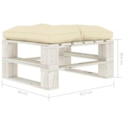 Repose-pied Palette De Jardin Avec Coussin Crème Bois 3 13 Repose-pied Palette De Jardin Avec Coussin Crème Bois 3 -Mobilier De Jardin Soldes repose pied palette de jardin avec coussin creme bois 3666722146913 1281570
