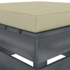 Repose-pied Palette De Jardin Avec Coussin Crème Bois 2 -Mobilier De Jardin Soldes repose pied palette de jardin avec coussin creme bois 8719883898483 1281066