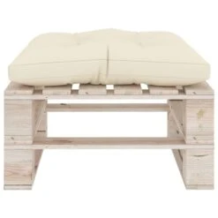 Repose-pied Palette De Jardin Avec Coussin Crème Bois De Pin 9 Repose-pied Palette De Jardin Avec Coussin Crème Bois De Pin -Mobilier De Jardin Soldes repose pied palette de jardin avec coussin creme bois de pin 8720286304877 1194711